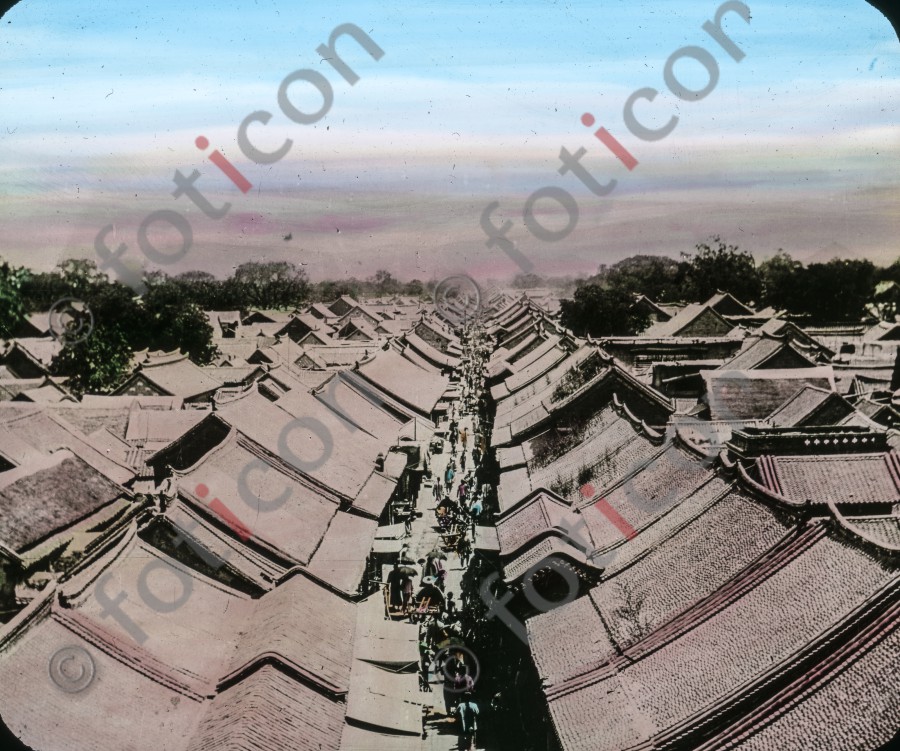 Weststrasse von Jinan ; Western street of Jinan - Foto simon-173a-020.jpg | foticon.de - Bilddatenbank für Motive aus Geschichte und Kultur